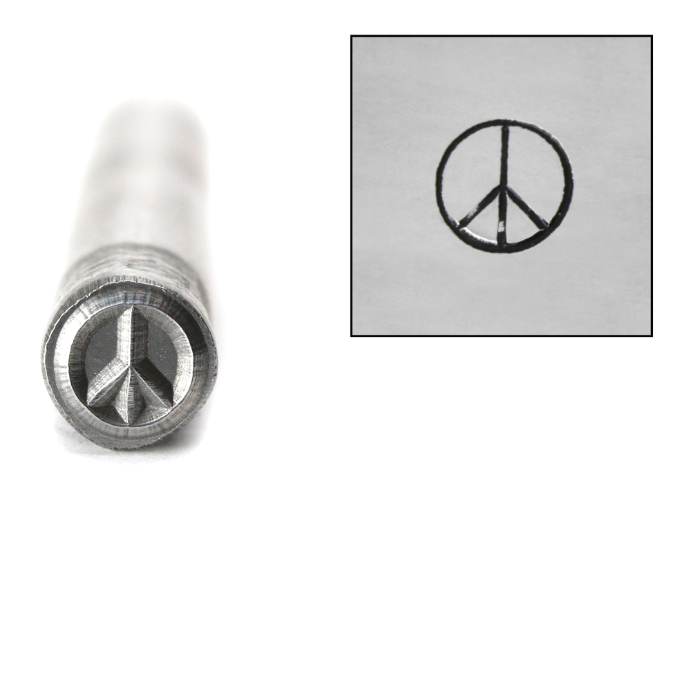 Metal Stamping Tools Peace Sign Metal Design Stamp, 5.5mm